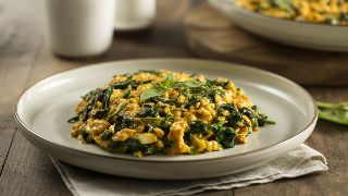 Egg Bhurji with Spiced Sautéed Spinach