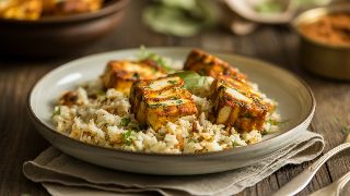 Paneer Tikka with Spiced Cauliflower Rice