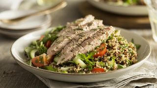 Mediterranean Tuna Salad with Quinoa Tabbouleh