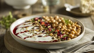 Greek Yogurt Bowl with Savory Chickpea Salad