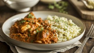 Keto-Friendly Chicken Tikka Masala with Spiced Cauliflower Rice