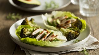 Turkey Lettuce Wraps with Avocado & Roasted Broccoli
