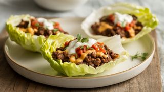Beef Tacos in Lettuce Cups
