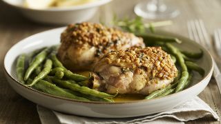 Poulet Rôti à la Moutarde with Haricots Verts